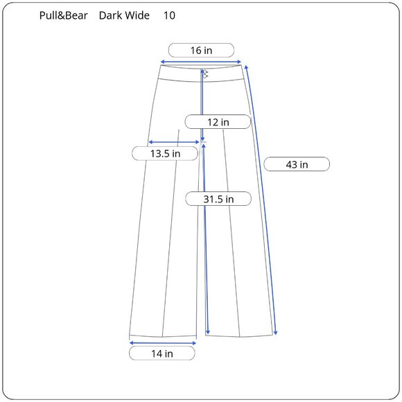 Pull & Bear Wide Leg Baggy Jeans Size 10 - Picture 10 of 10